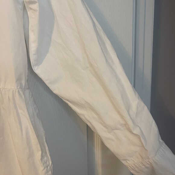 White crisp long sleeve shirt dress by LJC Designs - size S - Picture 4 of 7